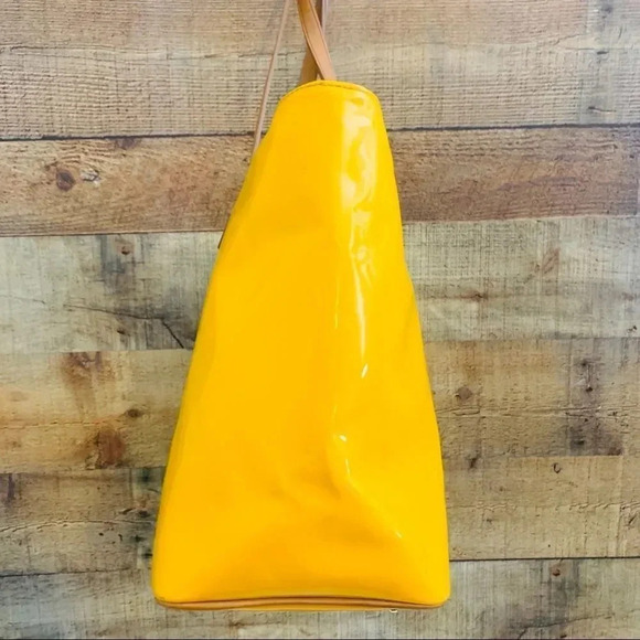Dooney & Bourke Patent Leather Mustard Tote - Picture 3 of 7